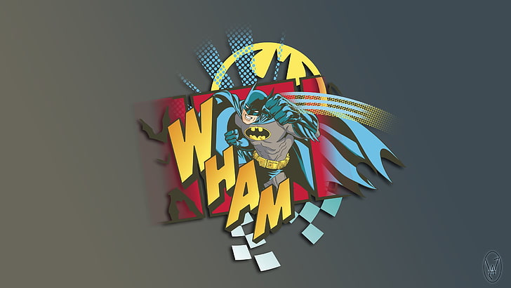 DC Batman poster, sketches, logo, comics, multi colored, studio shot, HD wallpaper