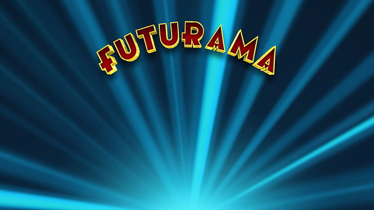 Futurama logo, Blue, Cartoon, HD wallpaper