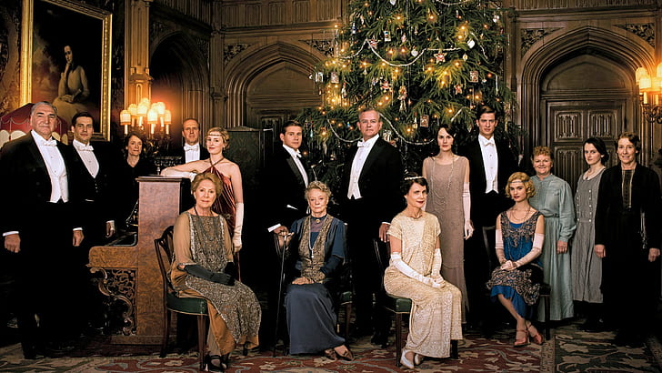 Christmas, the series, actors, characters, Downton Abbey, HD wallpaper