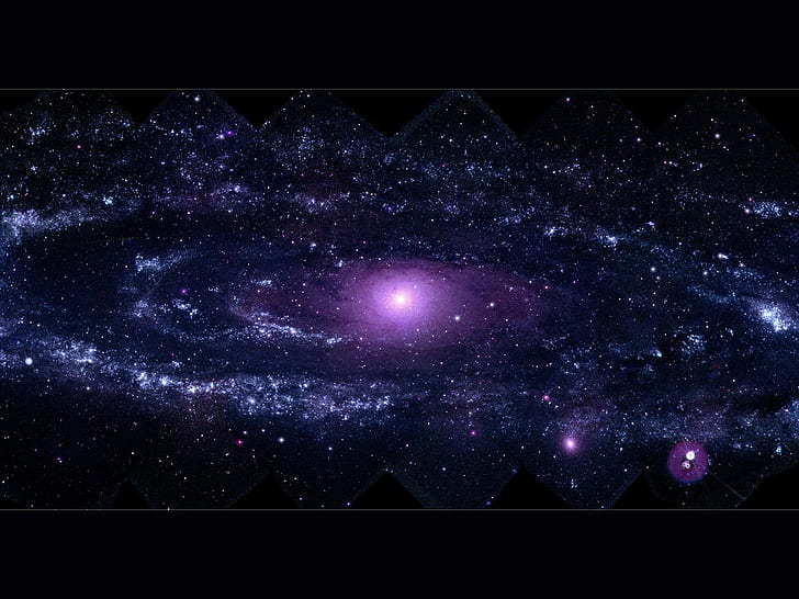 arms central star galaxy Space Galaxies HD Art, stars, purple, HD wallpaper