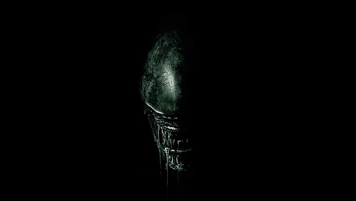 2017, Alien: Covenant, studio shot, black background, copy space