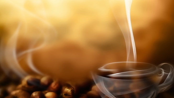 coffee beans, couple, drink, brown, heat - Temperature, backgrounds, HD wallpaper