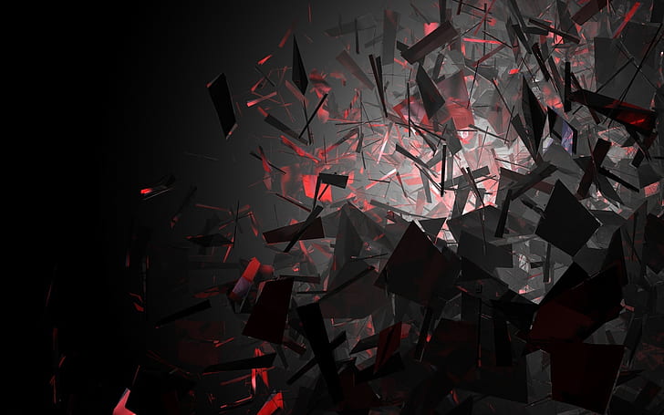 Black and Red Shapes, square, colors, white, HD wallpaper