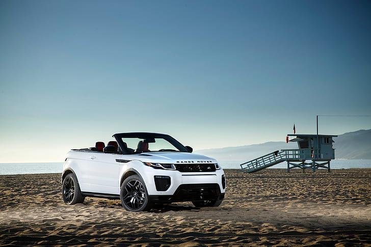 sand, beach, Land Rover, Range Rover, convertible, Evoque, Ewok, HD wallpaper