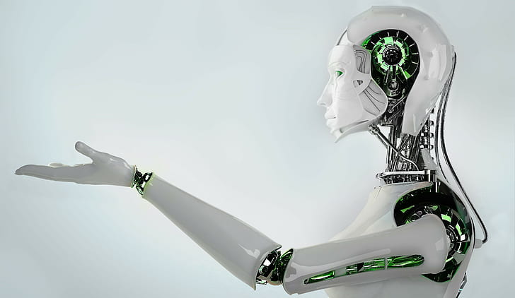 simple background robot digital art artificial intelligence technology hi tech