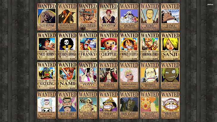 Anime One Piece Wanted Wallpaper Dead Or Alive Monkey D Luffy