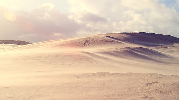 desert, dune, clouds, sand, landscape, nature, scenics - nature, HD wallpaper