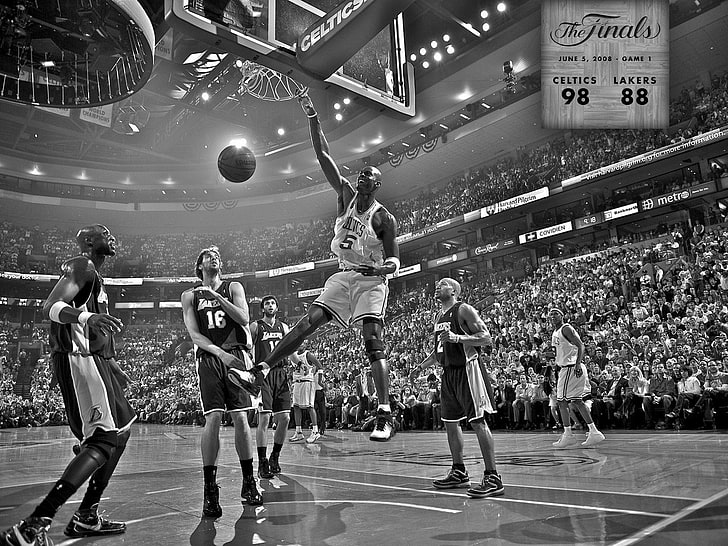 sports nba basketball monochrome los angeles lakers boston celtics 1920x1440  Sports Basketball HD Art, HD wallpaper