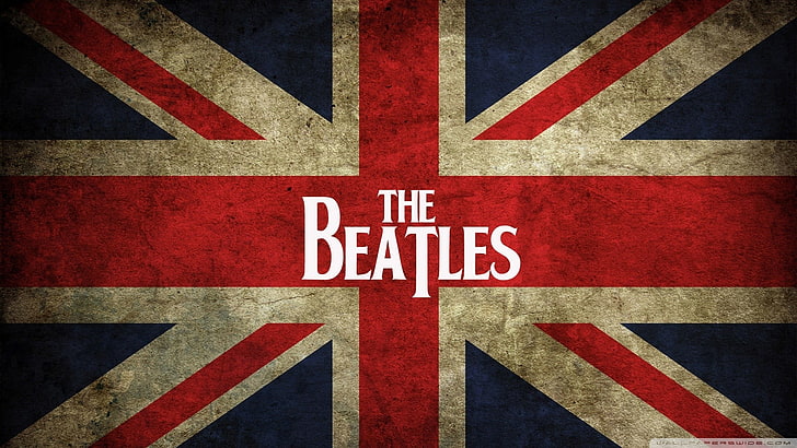 The Beatles graphics poster, red, sign, communication, pattern, HD wallpaper