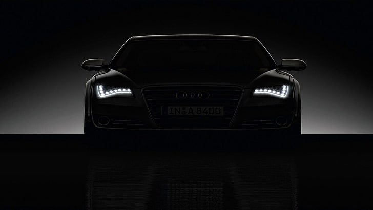 Hd Wallpaper Silhouette Of Audi R8 Car Black Color Indoors No People Studio Shot Wallpaper Flare