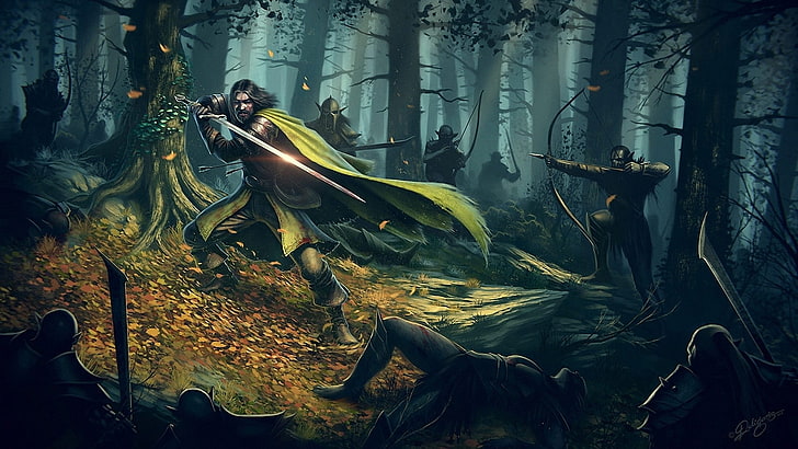 game scene screenshot, The Lord of the Rings, Boromir, artwork, HD wallpaper