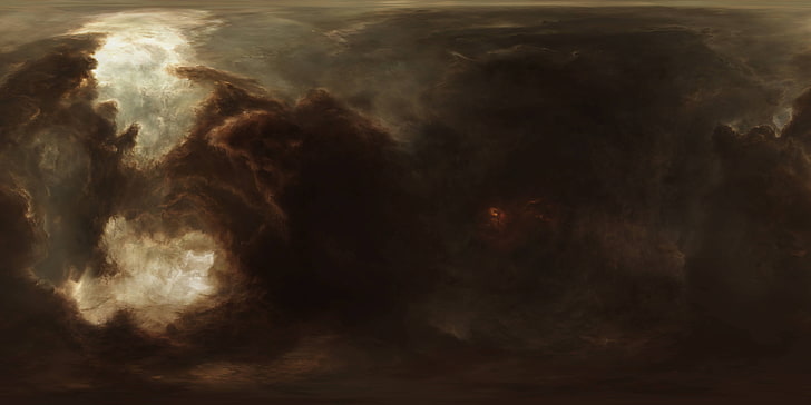 black, brown, and white clouds, space, EVE Online, video games