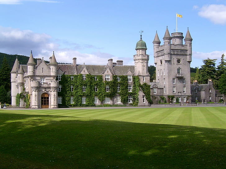 Balmoral Castle, architecture, house, scotland, aberdeenshire, HD wallpaper