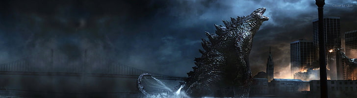 Godzilla 2014, Godzilla wallpaper, Movies, Other Movies, dual godzilla, HD wallpaper
