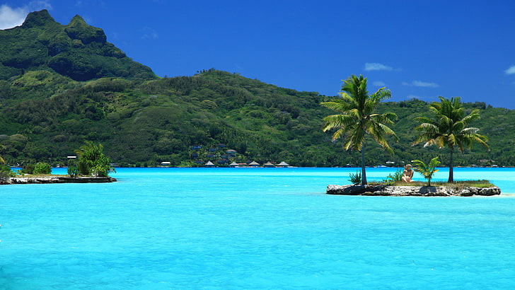nature, sea, tropics, caribbean, island, islet, water, ocean, HD wallpaper