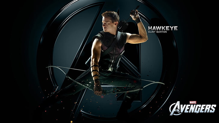 Marvel Avengers digital wallpaper, Hawkeye, Clint Barton, Jeremy Renner