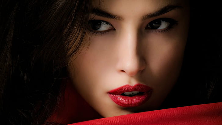Free Download Hd Wallpaper 1920x1080 Beautiful Close Face Fleshy Girl Lips Lipstick
