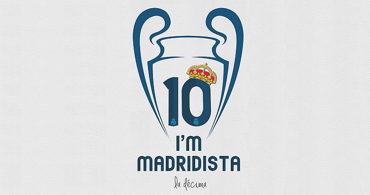 I'm Madridista logo, football, Cup, Champions League, Real Madrid, HD wallpaper