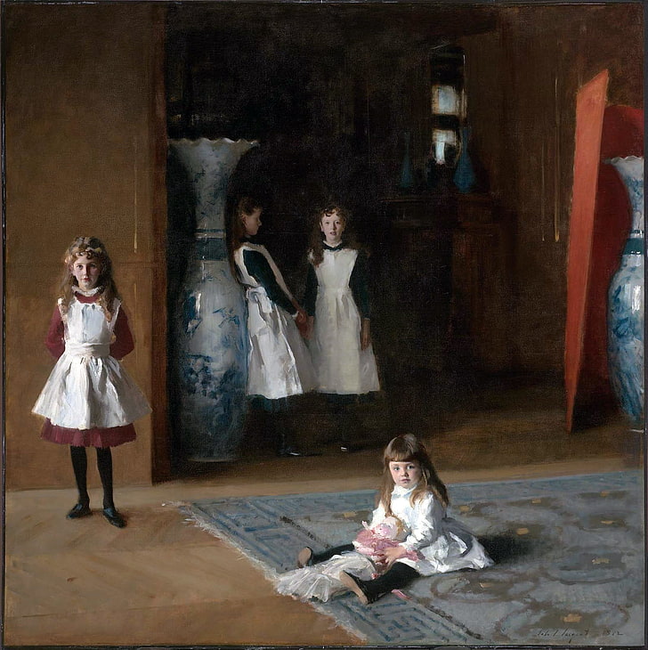 John Singer Sargent, classic art, women, full length, girls