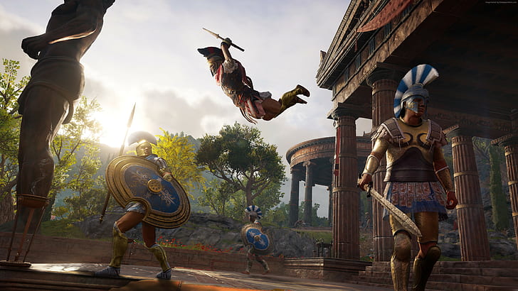E3 2018, 4K, Assassins Creed Odyssey, screenshot, HD wallpaper