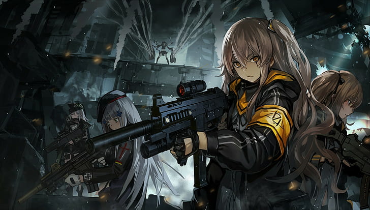 Hd Wallpaper: Anime, Anime Girls, Girls With Guns | Wallpaper Flare