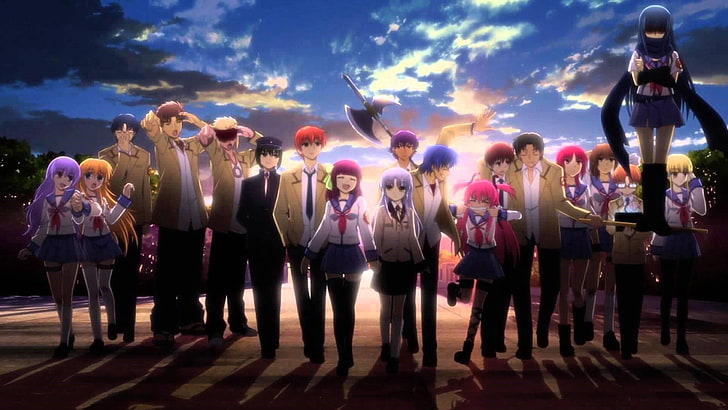 HD wallpaper: friends, school, students, anime, group of people, crowd,  large group of people | Wallpaper Flare