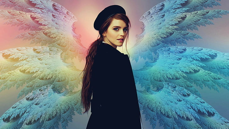 Emma Watson, Harry Potter, Hermione Granger, wings