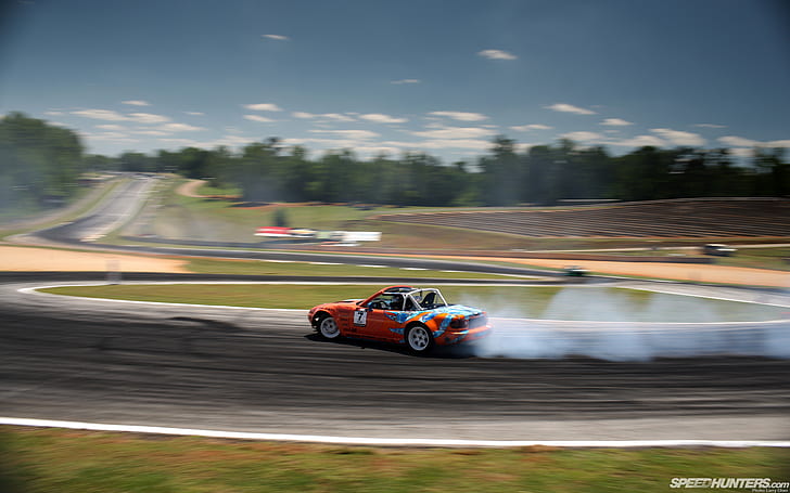 Mazda Miata Drift Smoke Motion Blur HD, cars