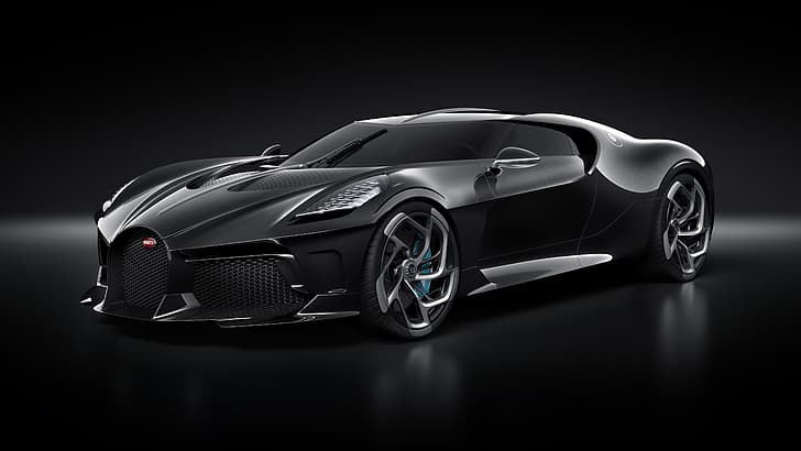 Bugatti La Voiture Noire, car, vehicle, black cars