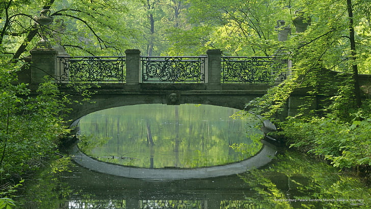 Nymphenburg Palace Gardens, Munich, Bavaria, Germany, Architecture