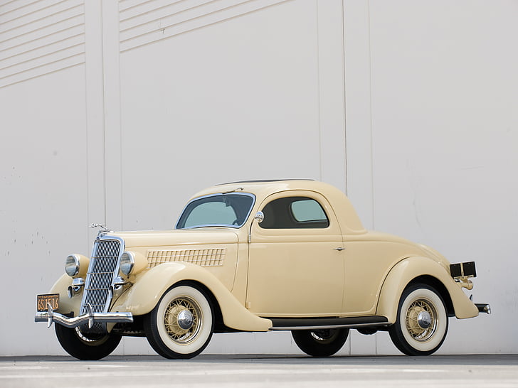 1935, 3 window, 48 720, coupe, deluxe, ford, retro, v 8, HD wallpaper