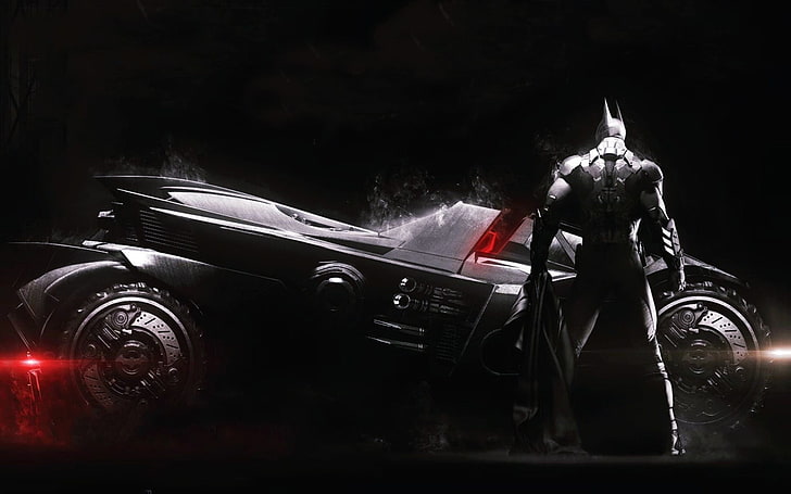 black and gray digital wallpaper, video games, Batman: Arkham Knight, HD wallpaper