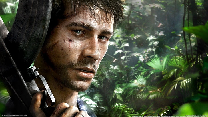 game application, Far Cry 3, Jason Brody, video games, portrait