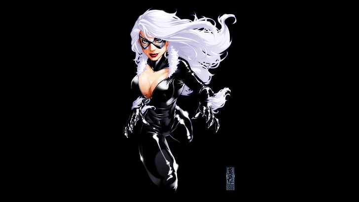 Black Cat from Marvel illustration, Black Cat (character), Marvel Comics, HD wallpaper
