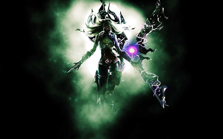 female character illustration, League of Legends, Irelia, illuminated
