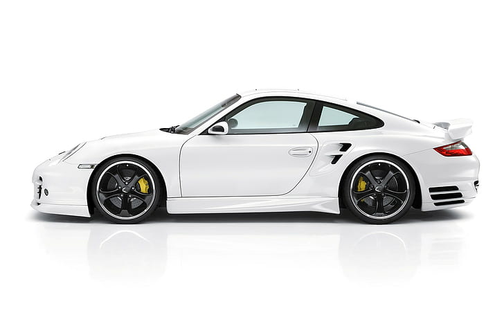TechArt, Porsche, Porsche 911 Turbo, white cars, vehicle, HD wallpaper
