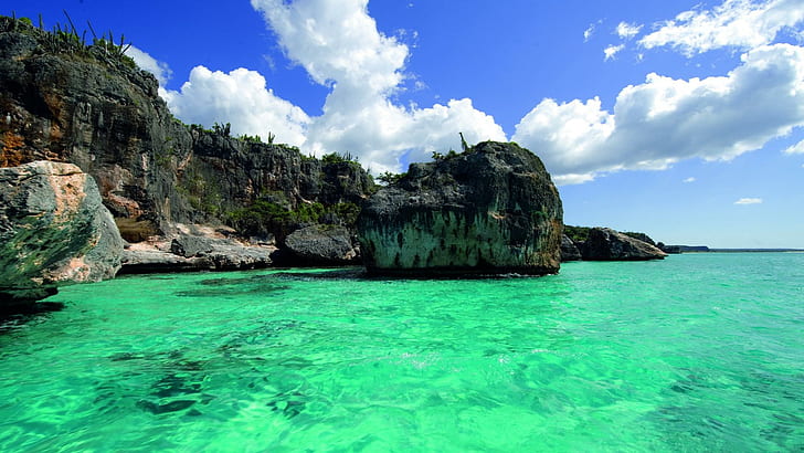 Aquamarine Dream, islands, nature, oceans, dreamy, nature and landscapes, HD wallpaper