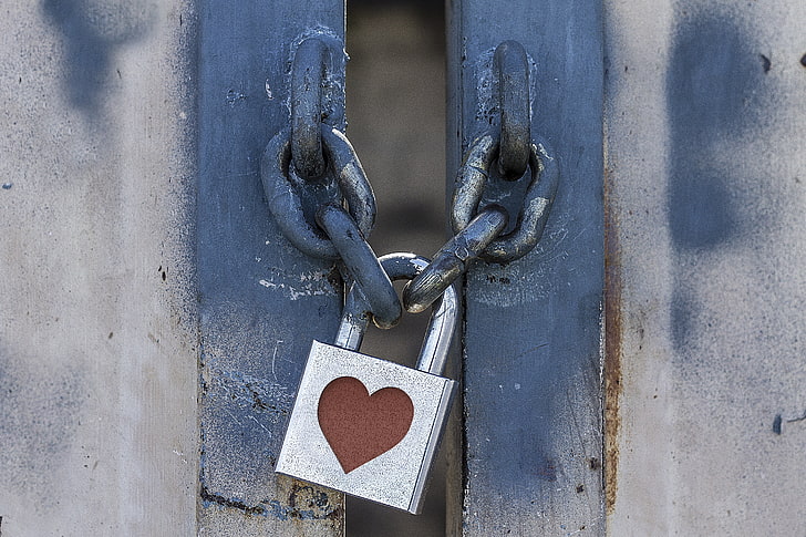 HD wallpaper: lock, heart, closed, chain, metal, safety, security,  protection | Wallpaper Flare