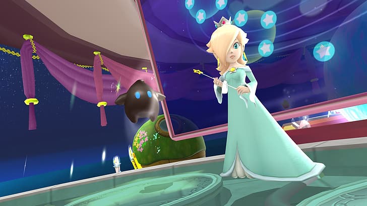 Rosalina, Luma (Mario Bros. Character), Princess Rosalina, mario (series), HD wallpaper