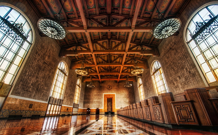 Across The Floors Of Union Station, castle hall way, Architecture, HD wallpaper