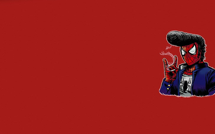 HD wallpaper: Elvis Spiderman Smoking, Spider-Man wallpaper, Funny, red,  background | Wallpaper Flare