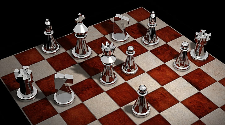 Hd Wallpaper Chess Games Board Play Horse King Shadows