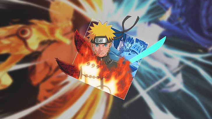Naruto (anime), Naruto Shippuuden, Kurama, Kyuubi, Susanoo (character), HD wallpaper