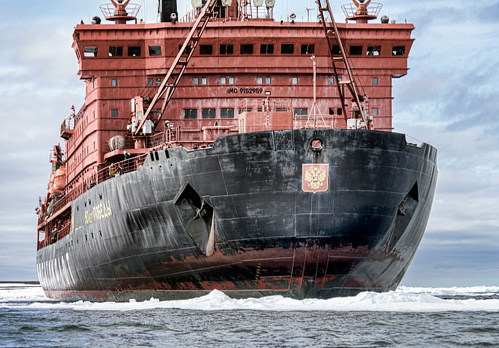 icebreakers, Nuclear, powered icebreaker, Rosatom, Scrap, ship, HD wallpaper