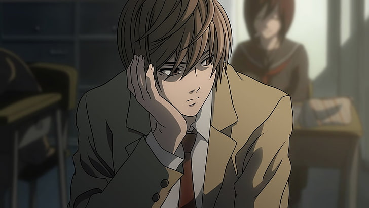 Light Yagami, Anime, Death Note, indoors, real people, young adult, HD wallpaper