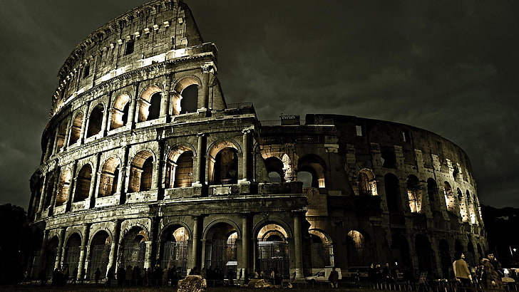 Colosseum, Rome, architecture, history, the past, building exterior, HD wallpaper