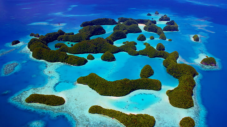 green islands, Palau, Philippines, ocean, 5k