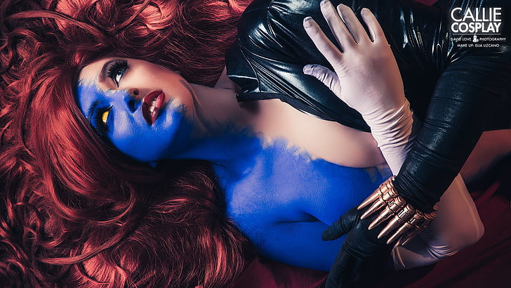 HD wallpaper: Callie Cosplay X-Men Mystique wallpaper, girl, costume ... X Men Girls Cosplay