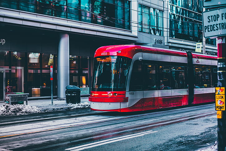 Toronto, tram, photography, HD wallpaper