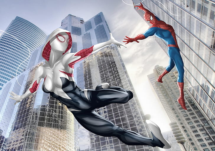 HD wallpaper: Movie, Spider-Man: Into The Spider-Verse, Spider-Gwen |  Wallpaper Flare